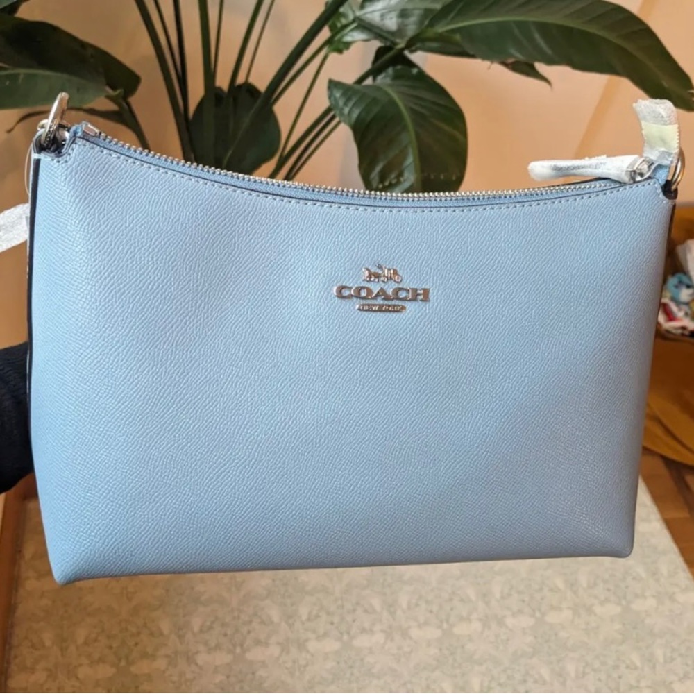 NWT COACH CE584 Clara Shoulder Bag Crossbody Crossgrain Leather Blue